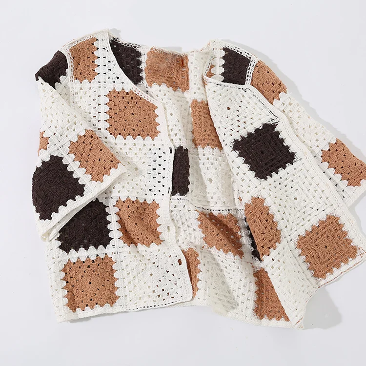 Crochet Patchwork Cardigan - FM0102000177