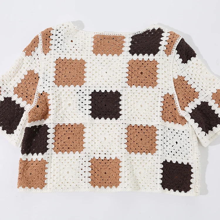 Crochet Patchwork Cardigan - FM0102000177