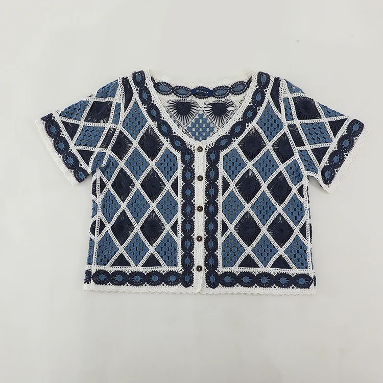 Geometric Crochet Cardigan - FM0102000179