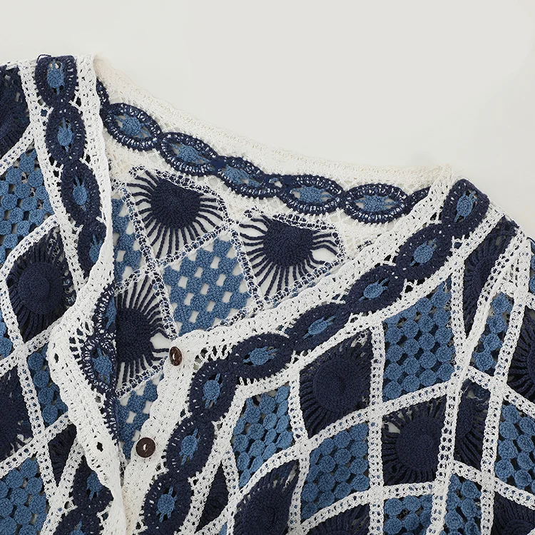 Geometric Crochet Cardigan - FM0102000179