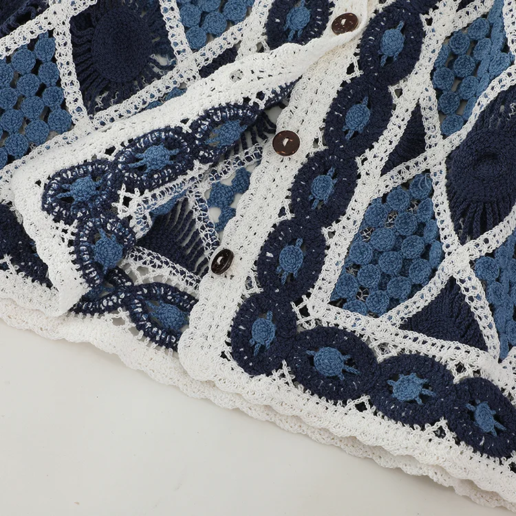 Geometric Crochet Cardigan - FM0102000179