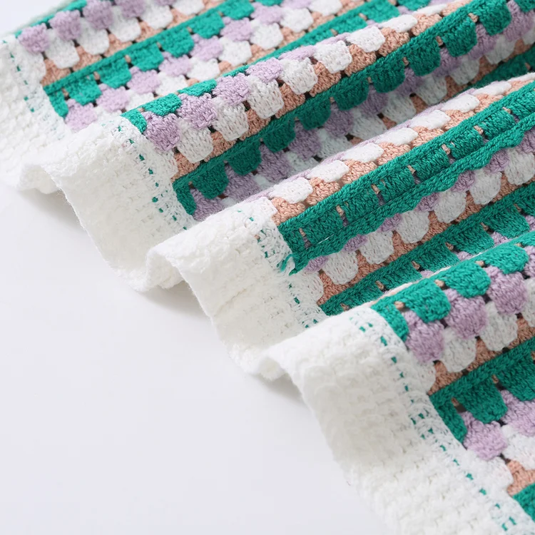 Striped Crochet Polo & Shorts Set - FM0102000186