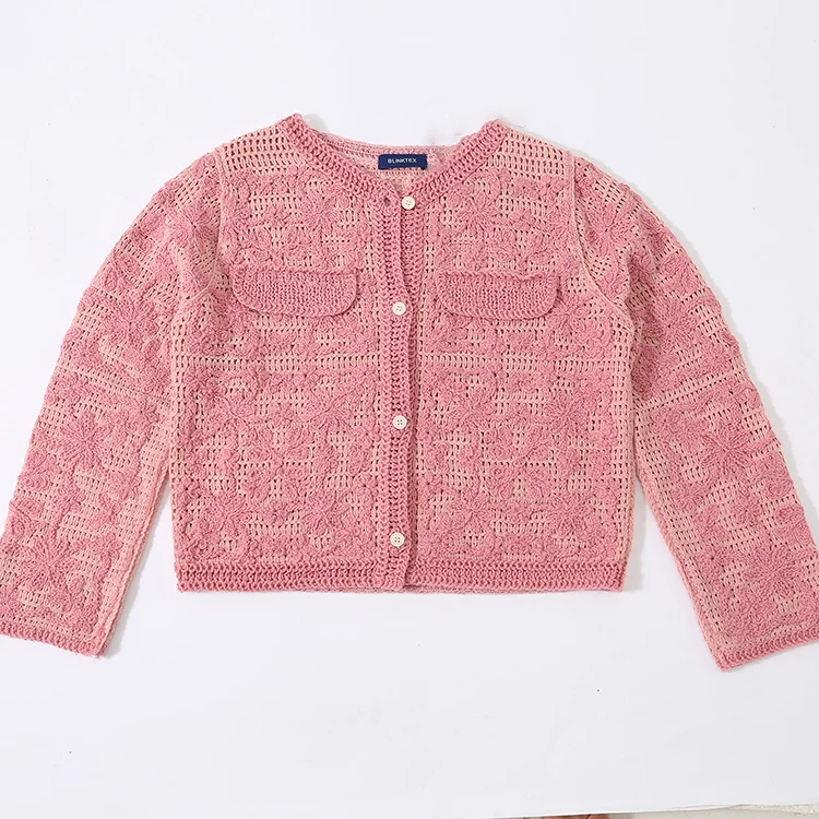 Floral Lace Crochet Cardigan - FM0102000206