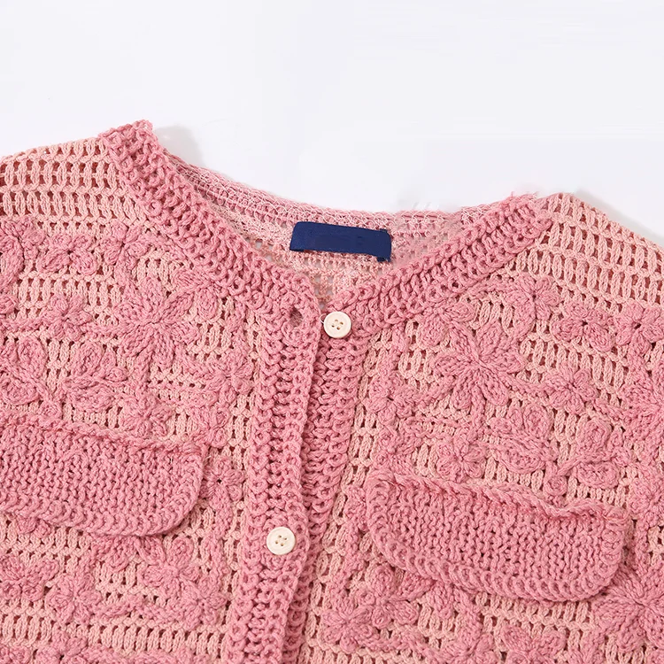 Floral Lace Crochet Cardigan - FM0102000206