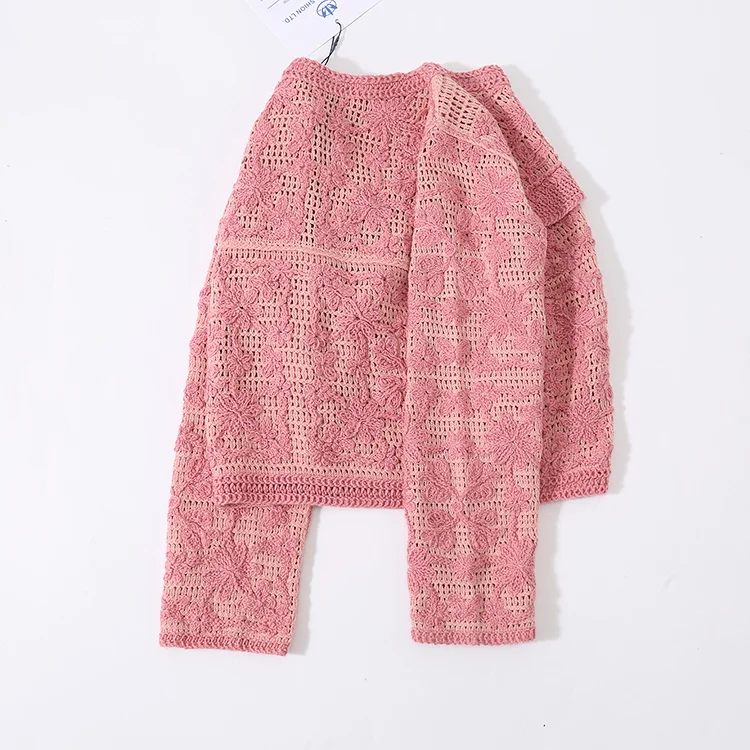 Floral Lace Crochet Cardigan - FM0102000206