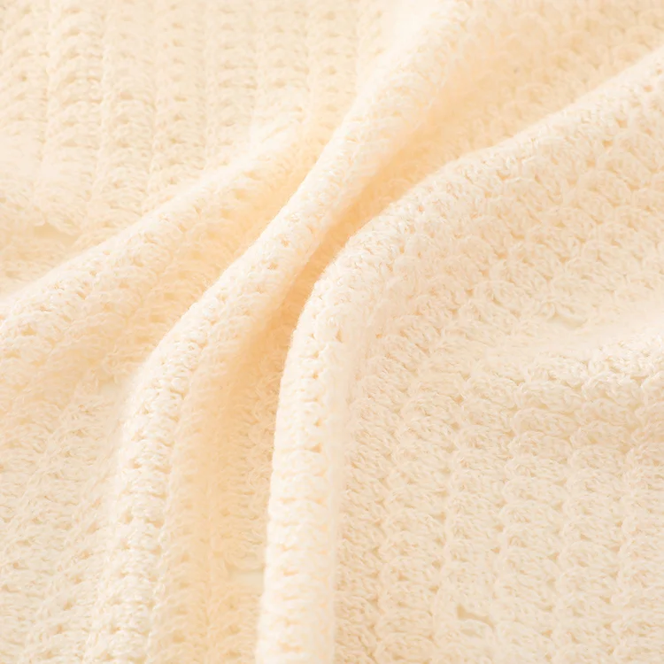 Floral Border Crochet Knit Crop Top - FM0103000126