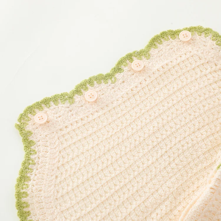 Floral Border Crochet Knit Crop Top - FM0103000126