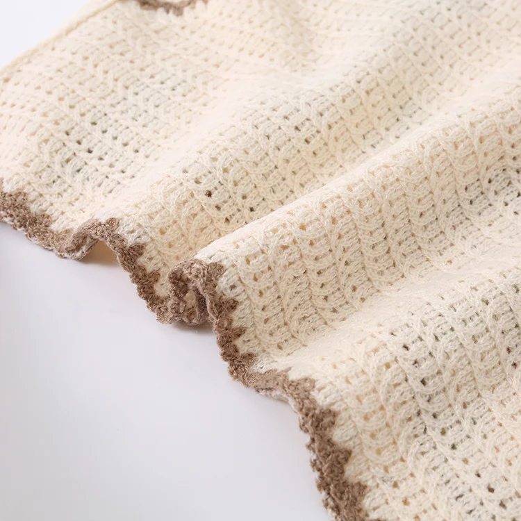 Floral Crochet Knit Crop Vest - FM0103000127