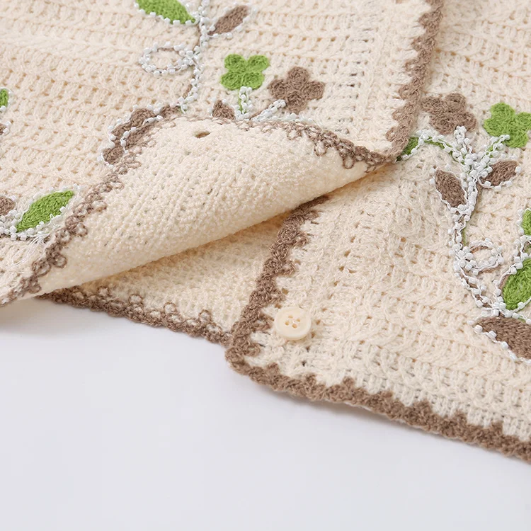 Floral Crochet Knit Crop Vest - FM0103000127