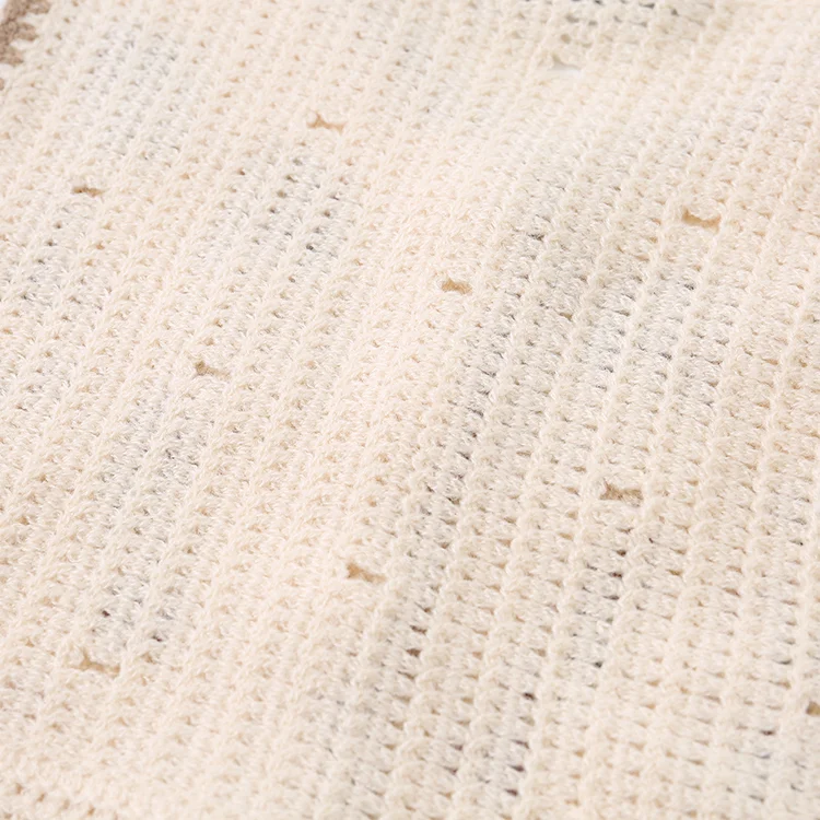 Ribbon Floral Crochet Vest - FM0103000129