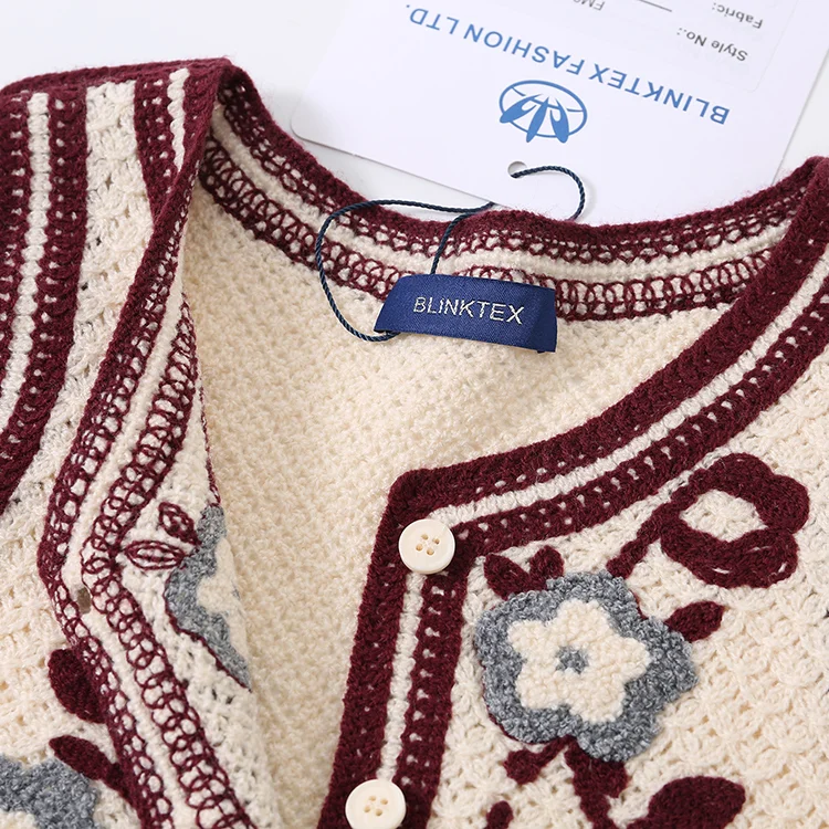 Floral Patch Crochet Vest - FM0103000130