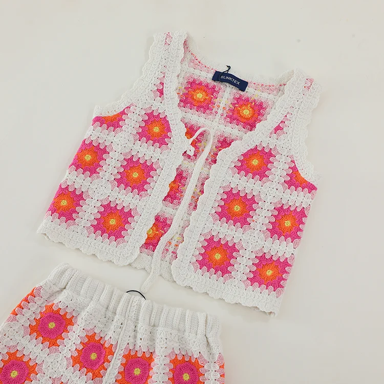 Vertical Stripe Crochet Knit Cardigan - FM0103000131