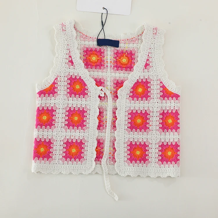 Vertical Stripe Crochet Knit Cardigan - FM0103000131