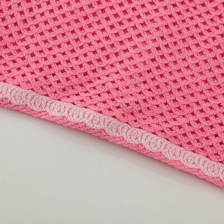 Retro Stripe Crochet Bralette - FM0103000136