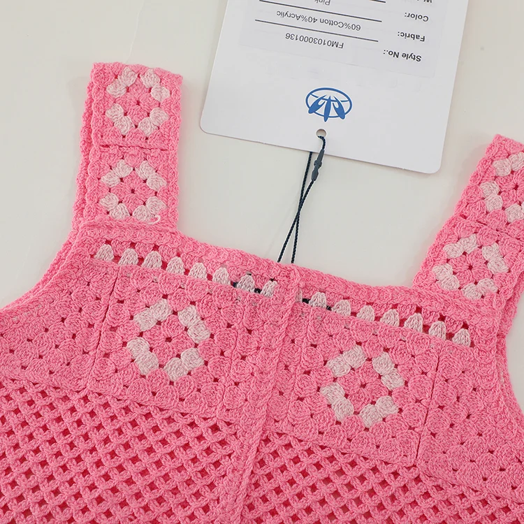 Retro Stripe Crochet Bralette - FM0103000136