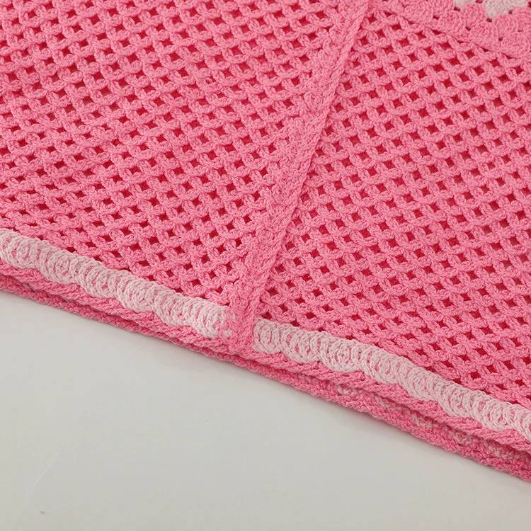 Retro Stripe Crochet Bralette - FM0103000136