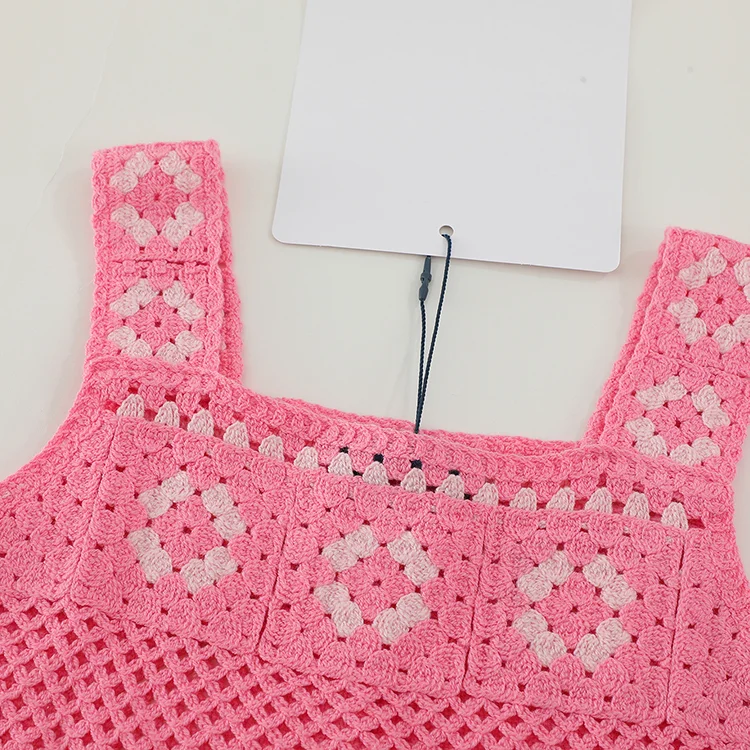 Retro Stripe Crochet Bralette - FM0103000136