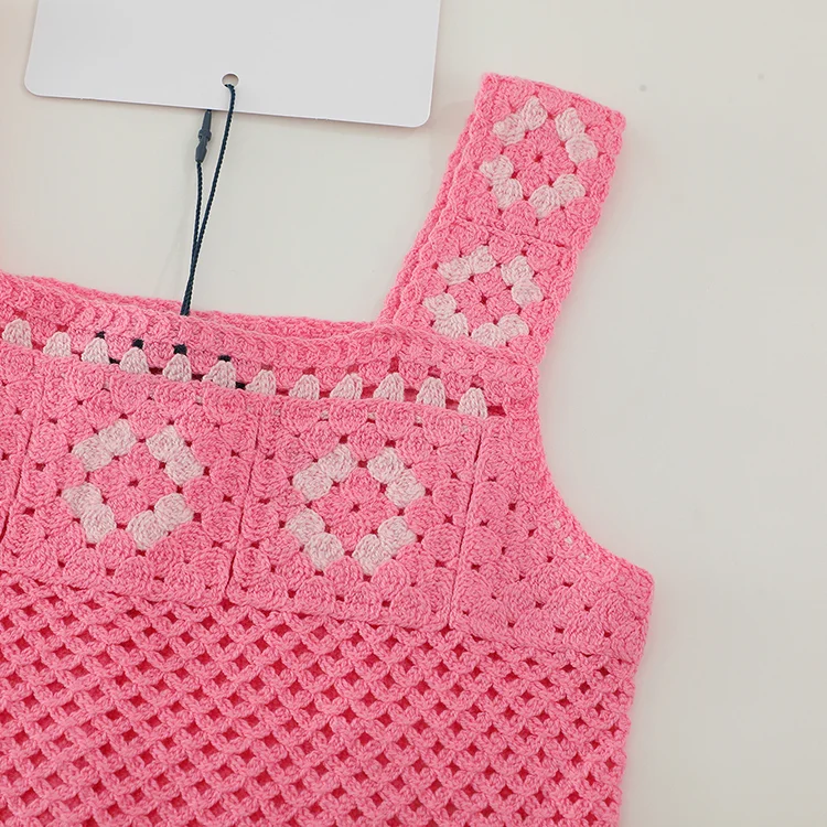 Retro Stripe Crochet Bralette - FM0103000136