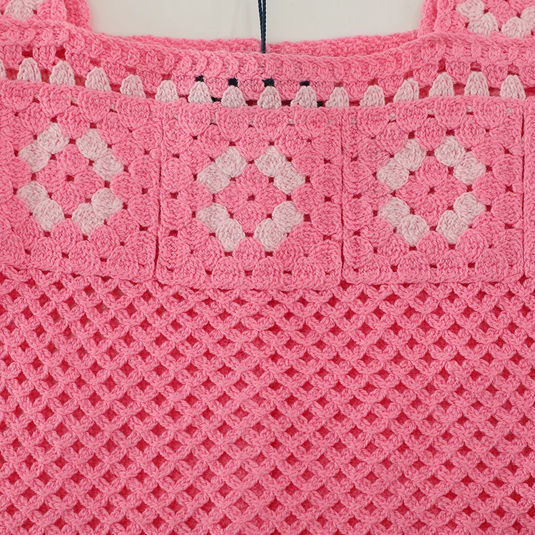 Retro Stripe Crochet Bralette - FM0103000136