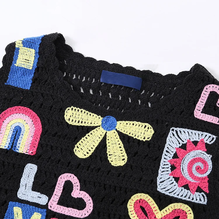 Pop Patch Crochet Tank Vest - FM0103000138