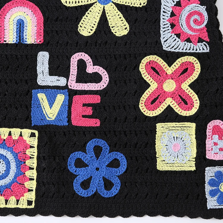 Pop Patch Crochet Tank Vest - FM0103000138