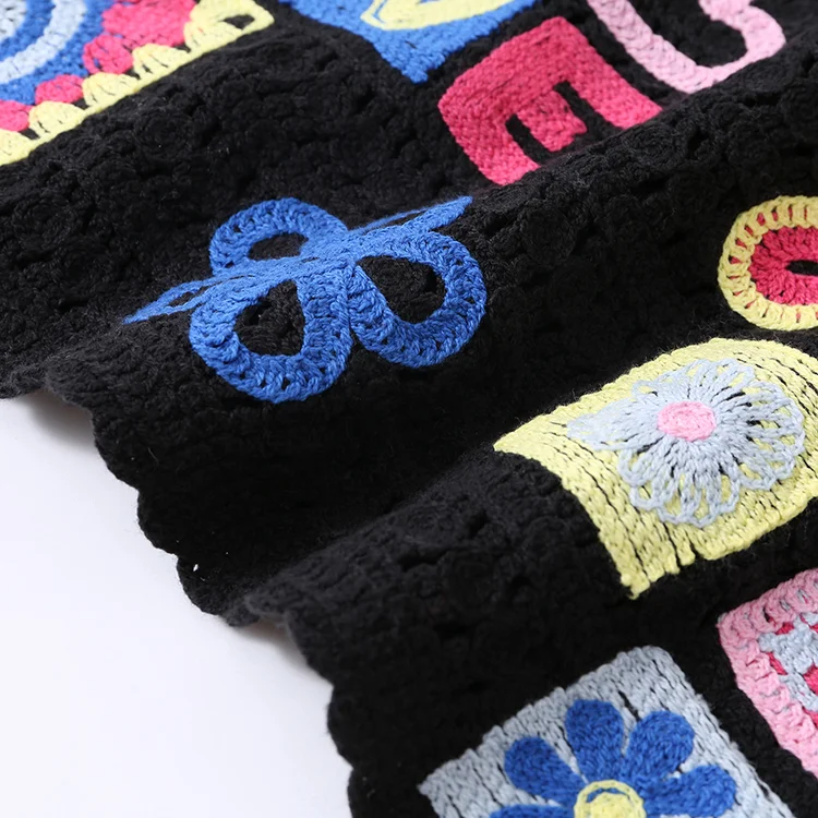 Pop Patch Crochet Tank Vest - FM0103000138