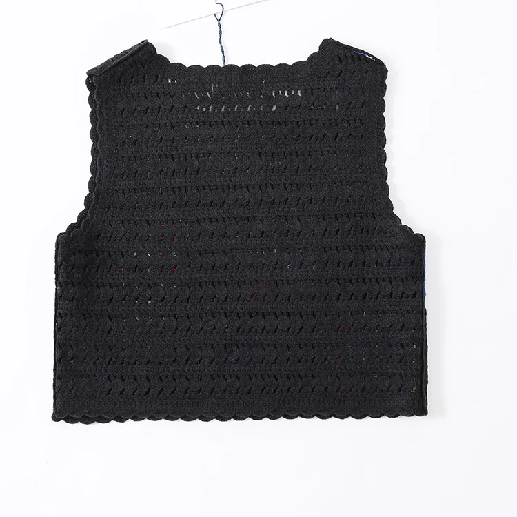 Pop Patch Crochet Tank Vest - FM0103000138