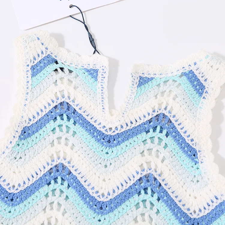 Openwork Crochet Knit Vest - FM0103000217