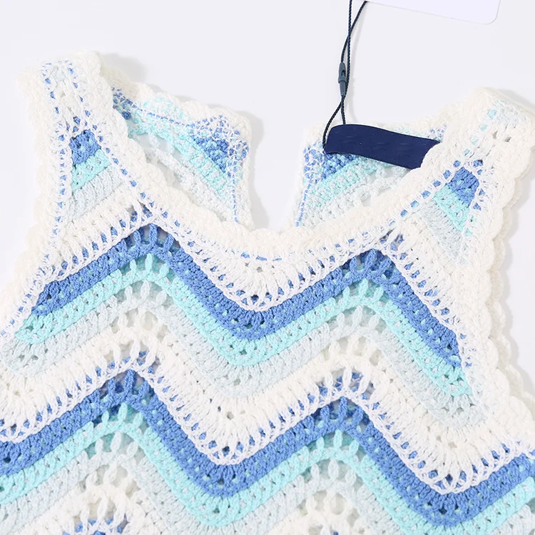 Openwork Crochet Knit Vest - FM0103000217
