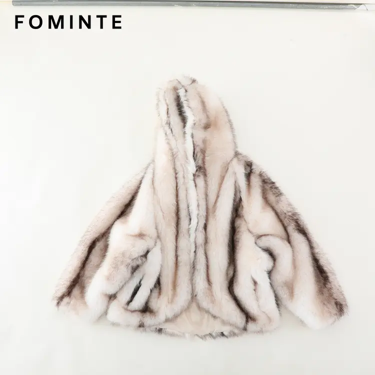 Wholesale Faux Fox Fur Hooded Jacket 