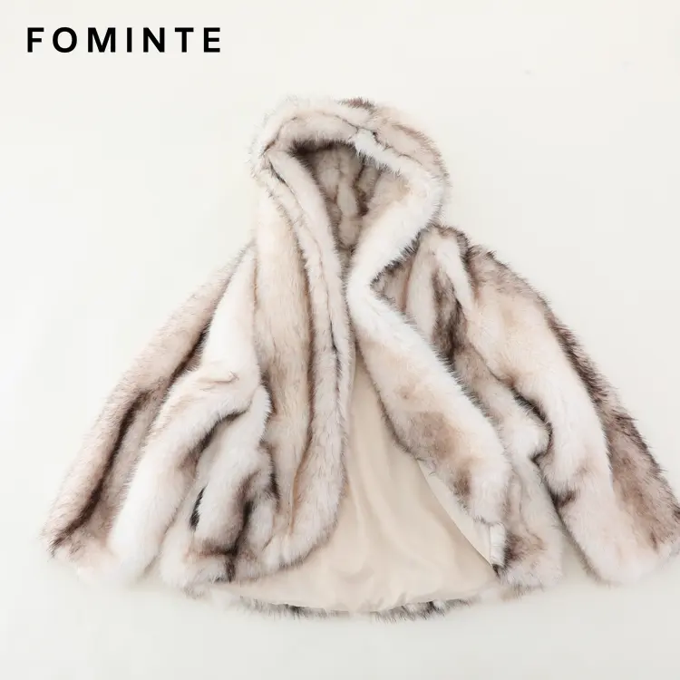 Wholesale Faux Fox Fur Hooded Jacket 