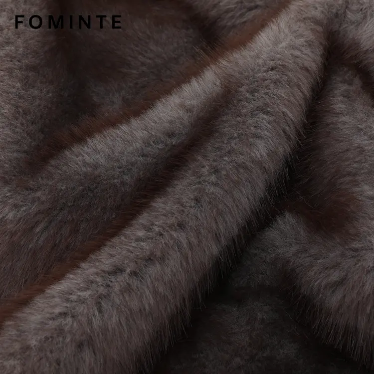 Wholesale Long Faux Mink Fur Robe Coat - FM0202000055