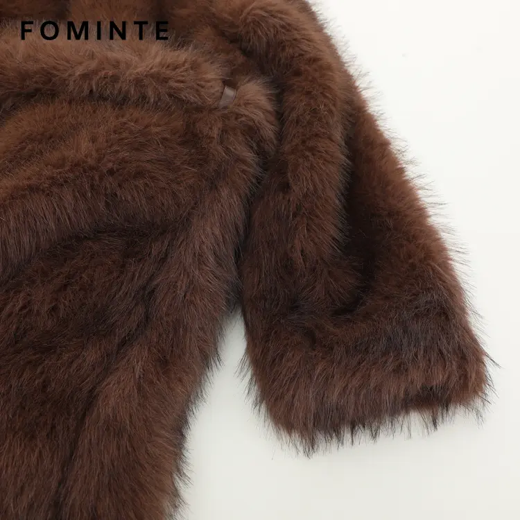 Wholesale Faux Angora Wrap Coat - FM0202000056