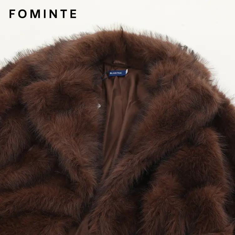 Wholesale Faux Angora Wrap Coat - FM0202000056