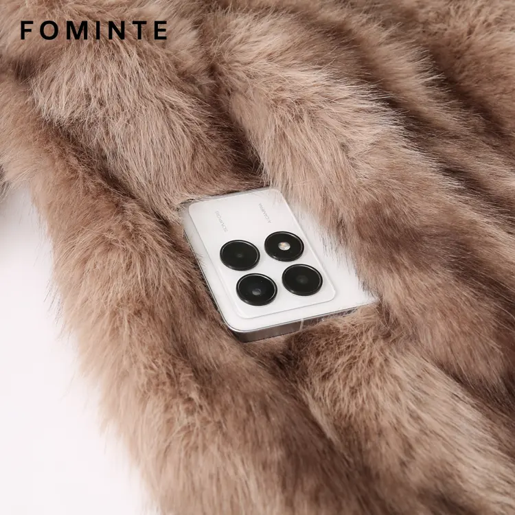 Wholesale Striped Faux Fur Jacket - FM0202000057