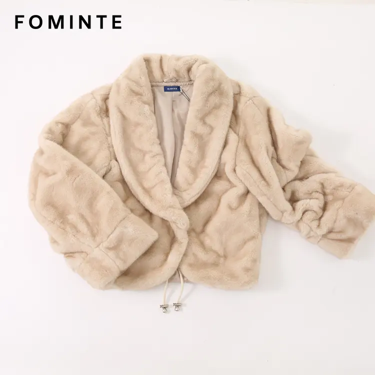 Wholesale Cropped Faux Fur Jacket - FM0202000060