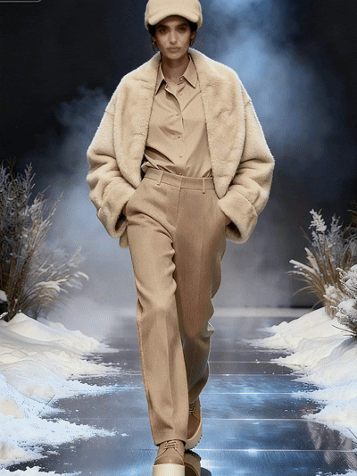 Cropped Faux Fur Jacket - FM0202000060