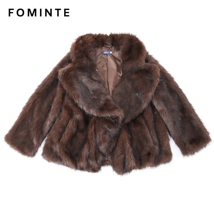Wholesale Faux Beaver Fur Coat with Hood - FM0202000062