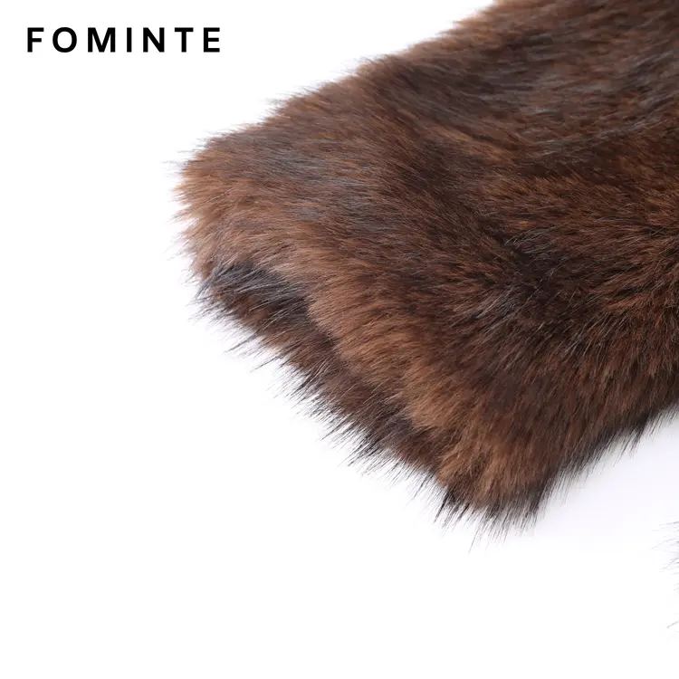 Wholesale Faux Beaver Fur Coat with Hood - FM0202000062