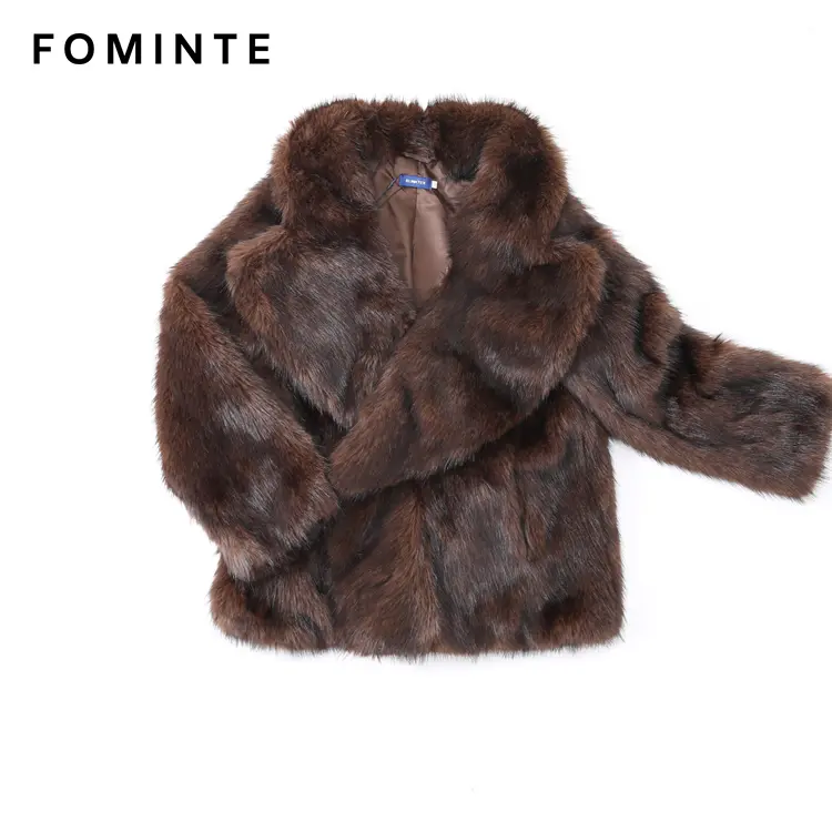 Wholesale Faux Beaver Fur Coat with Hood - FM0202000062