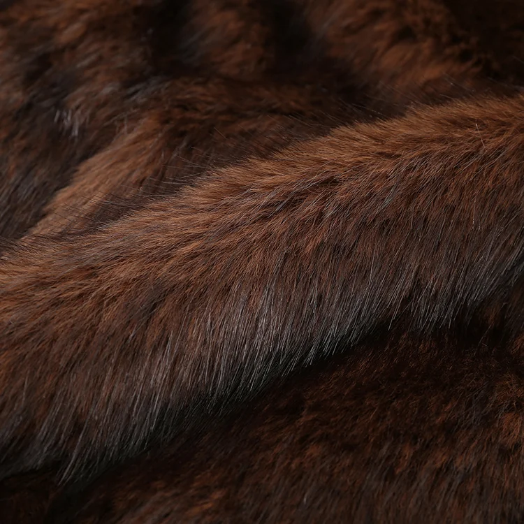 Faux Mink Fur Short Coat (Brown) - FM0202000063