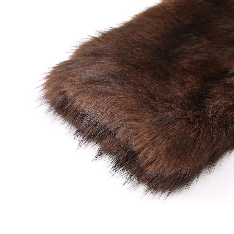 Faux Mink Fur Short Coat (Brown) - FM0202000063