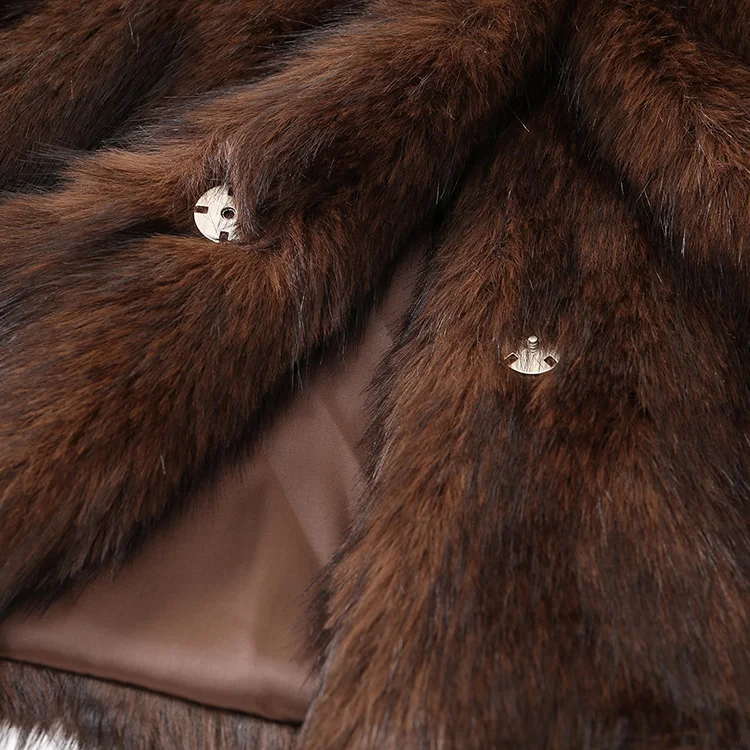 Faux Mink Fur Short Coat (Brown) - FM0202000063