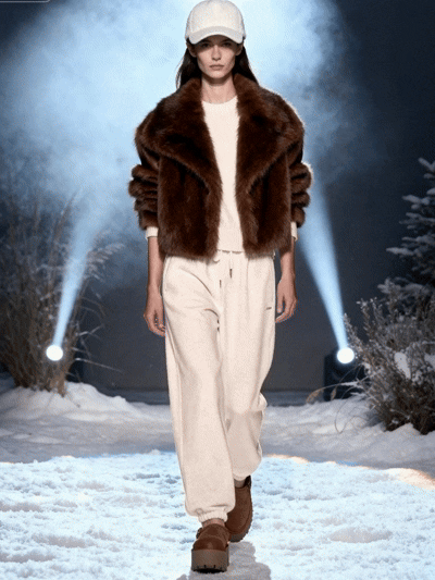 Faux Mink Fur Short Coat (Brown) - FM0202000063