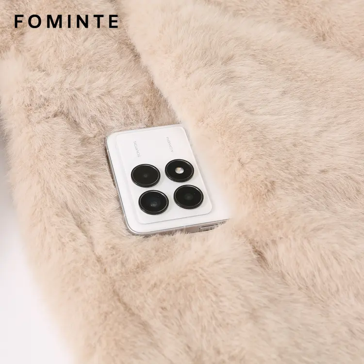 Wholesale Faux Fox Fur Notched Collar Jacket - FM0202000064