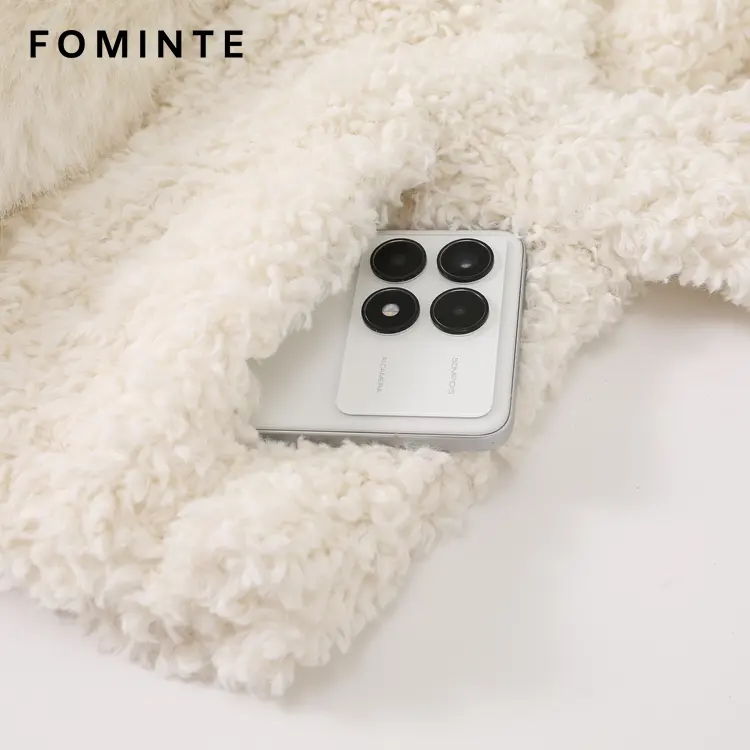 Wholesale Cropped Teddy Fleece Jacket with Faux Fox Fur - FM0202000065