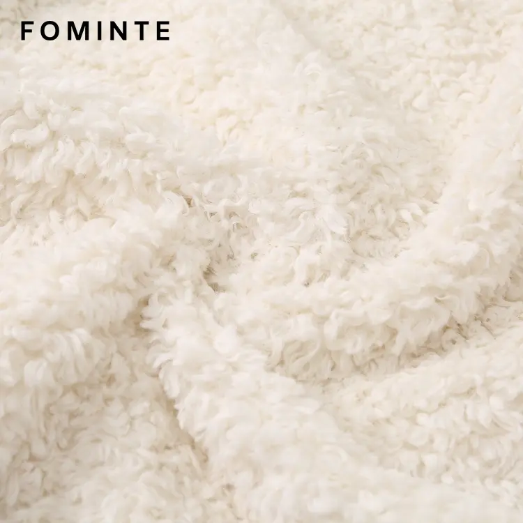 Wholesale Cropped Teddy Fleece Jacket with Faux Fox Fur - FM0202000065