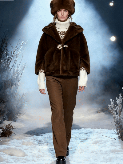 Faux Mink Fur Shoulder Capelet - FM0202000066