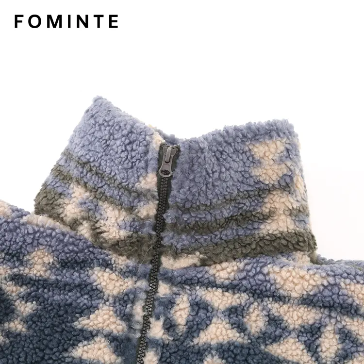 WholesaleMulti-Color Printed Sherpa Fleece Pullover - FM0302000067