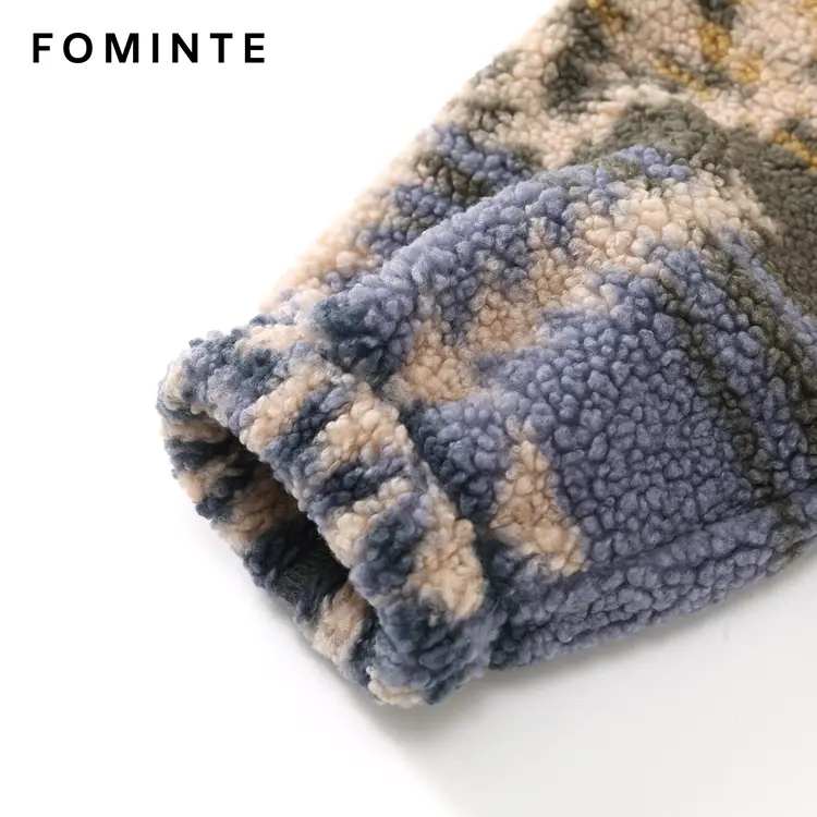 WholesaleMulti-Color Printed Sherpa Fleece Pullover - FM0302000067